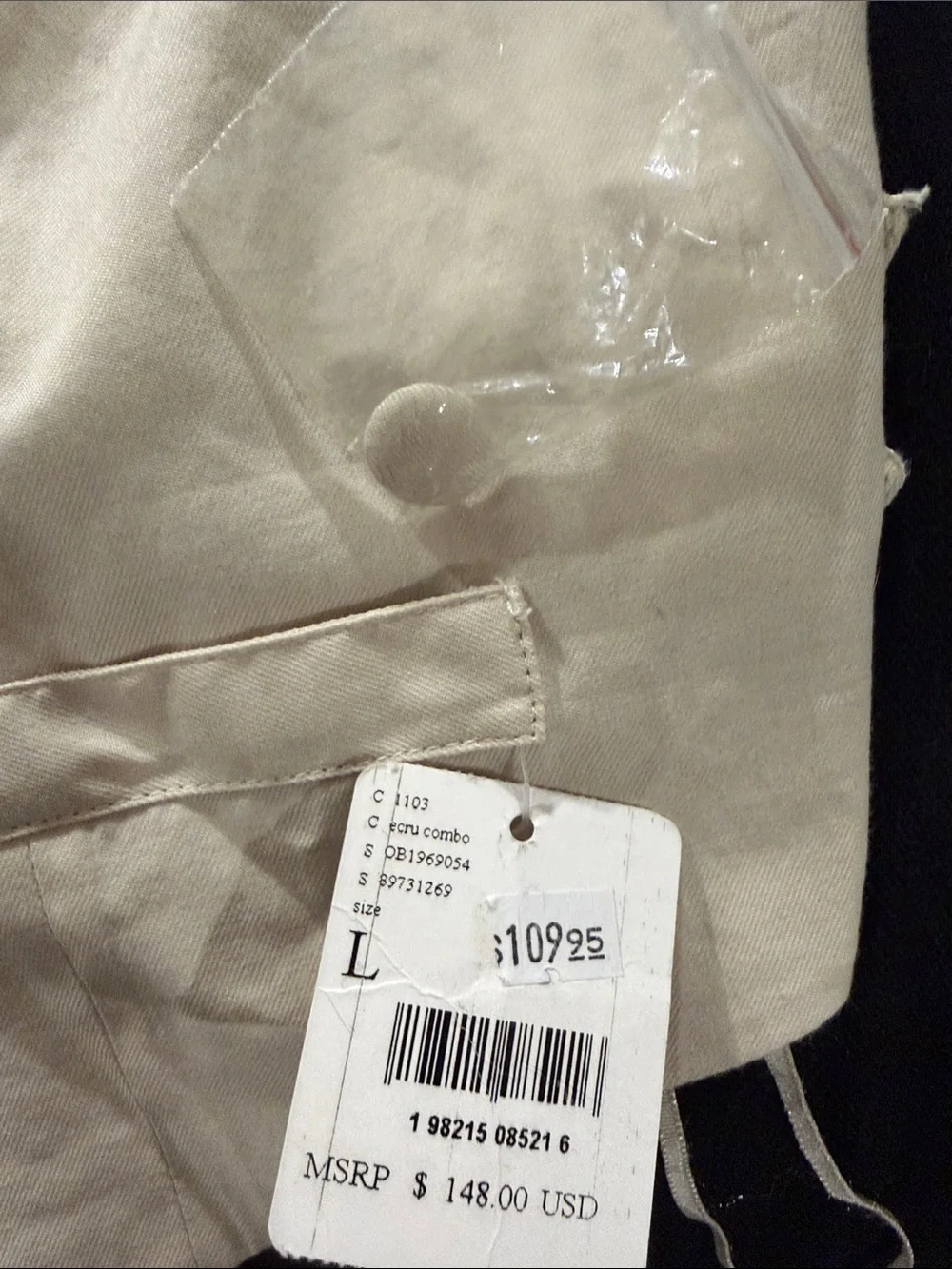 NWT Free People Cream Crochet-Back Crop Vest